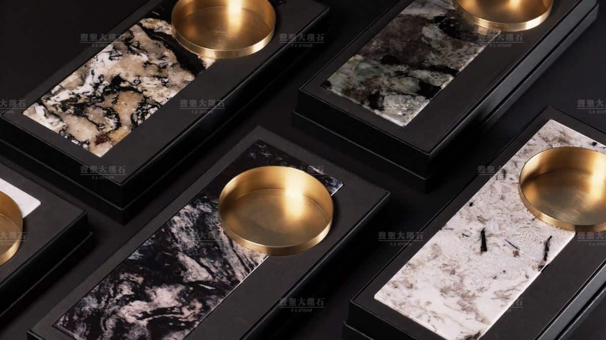 豐聖大理石運用剩餘石材材料打造「萬物盤」，成為居家品酒、擺放收藏飾品的萬用家飾配件。-08